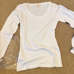 Bozzolo White Long Sleeve Women's Top